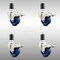 Service Caster 3.5 Inch 316SS Solid Poly Swivel 1-5/8 Inch Expanding Stem Caster Set Lock Brake SCC-SS316TTLEX20S3514-SPUS-158-4 - alternate 1